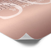 Glitzer 50. Rosa Geburtstagsparty Poster (Ecke)