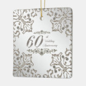 Glitzer 60. Diamond Hochzeitsszenario Keramikornament (Links)