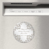 Glitzer 60. Diamond Wedding Anniversary Magnet (In Situ (Geschirrspüler))