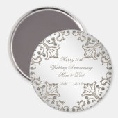 Glitzer 60. Diamond Wedding Anniversary Magnet (Vorderseite/Rückseite)