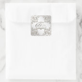 Glitzer 60. Diamond Wedding Anniversary Sticker (Tasche)