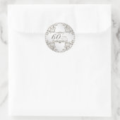 Glitzer 60. Diamond Wedding Anniversary Sticker (Tasche)