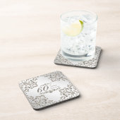 Glitzer 60. Diamond Wedding Anniversary Untersetze Untersetzer (Rechte Seite)