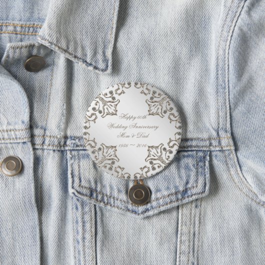 Glitzer 60. Jubiläumsknopf Button (Beispiel)