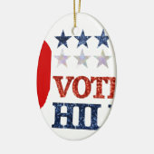 Glitzer-Abstimmung hillary Keramikornament (Links)