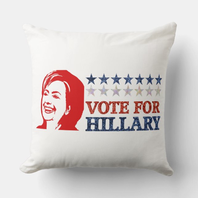 Glitzer-Abstimmung hillary Kissen (Vorderseite)