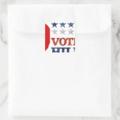 Glitzer-Abstimmung hillary Quadratischer Aufkleber (Tasche)