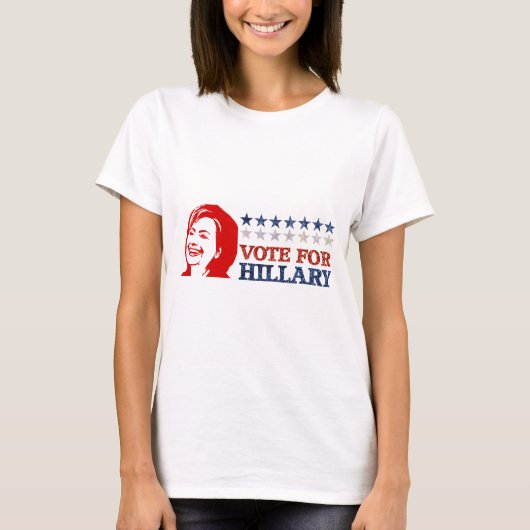 Glitzer-Abstimmung hillary T-Shirt (Vorderseite)