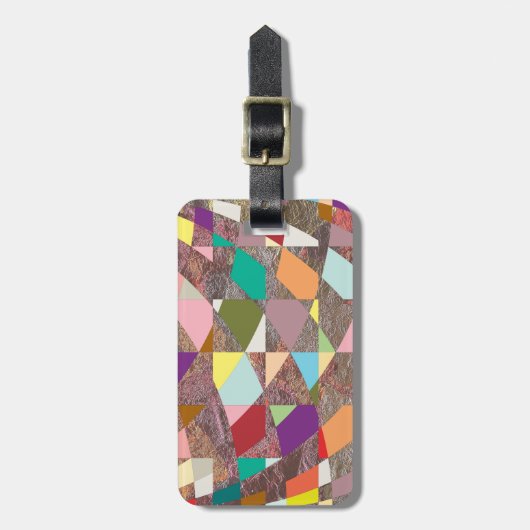 Glitzer abstrakt Colors Gepäckanhänger (Vorderseite vertikal)