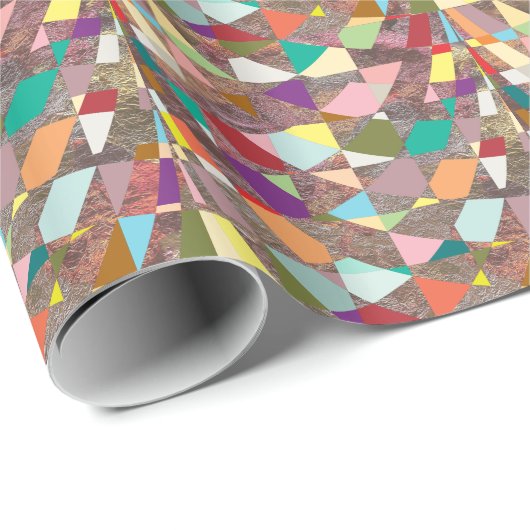 Glitzer abstrakt Colors Geschenkpapier (Rolleneckpunkt)