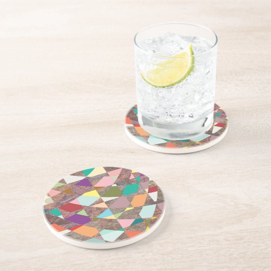 Glitzer abstrakt Colors Getränkeuntersetzer (Seite)