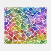 Glitzer Abstrakt Geometrisches Oktagon Fleecedecke (Vorderseite (Horizontal))