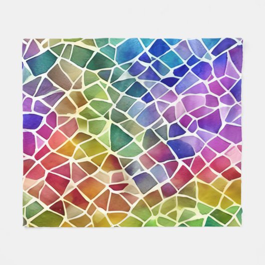 Glitzer Abstrakt Geometrisches Oktagon Fleecedecke (Vorderseite (Horizontal))