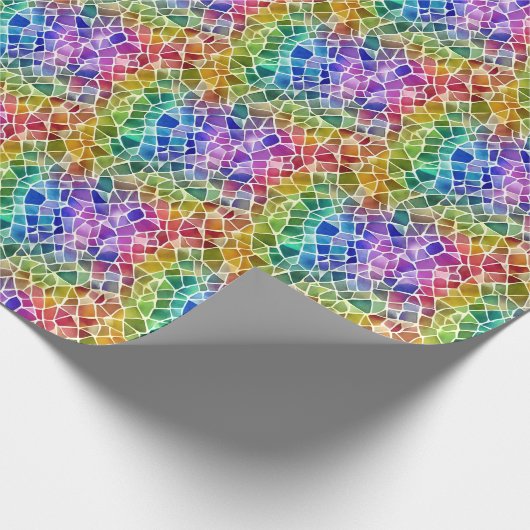 Glitzer Abstrakt Geometrisches Oktagon Geschenkpapier (Ecke)