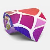 Glitzer Abstrakt Geometrisches Oktagon Krawatte (Gerollt)