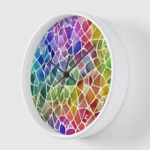 Glitzer Abstrakt Geometrisches Oktagon Uhr (Winkel)