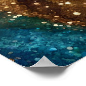 Glitzer Abstrakt Pink Art Poster (Ecke)