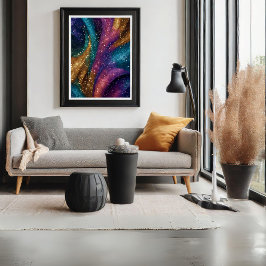 Glitzer Abstrakt Pink Art Poster