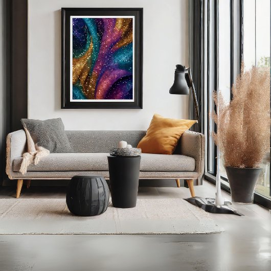 Glitzer-Abstrakt-Rosa-Kunstposter Poster