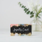 Glitzer Abstrakter moderner QR-Code Treuekarte (Stehend Vorderseite)