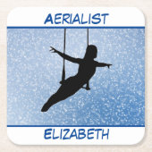 Glitzer Aerialist Rechteckiger Pappuntersetzer (Vorderseite)