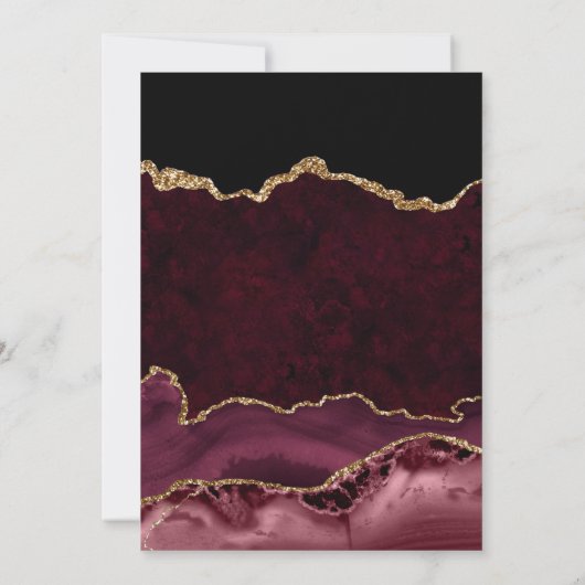 Glitzer Agate Birthday Einladung (Rückseite)