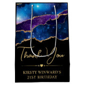 Glitzer Agate Birthday Mittlere Geschenktüte (Rückseite)
