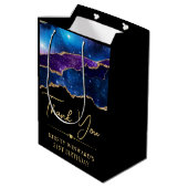 Glitzer Agate Birthday Mittlere Geschenktüte (Rückseite Schrägansicht)