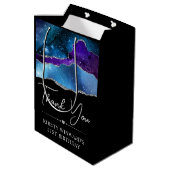 Glitzer Agate Birthday Mittlere Geschenktüte (Rückseite Schrägansicht)