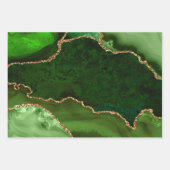 Glitzer Agate für Green und Gold Imitate Geschenkpapier Set (Vorderseite 2)