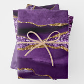 Glitzer Agate für lila Imitate Geschenkpapier Set (Beispiel)