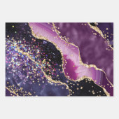 Glitzer Agate für lila und rosa Imitate Geschenkpapier Set (Vorderseite 3)