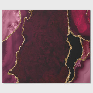 Glitzer Agate für Rot- und Gold-Imitate Geschenkpapier