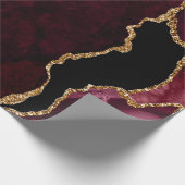 Glitzer Agate für Rot- und Gold-Imitate Geschenkpapier (Ecke)