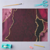 Glitzer Agate für Rot- und Gold-Imitate Seidenpapier (Basteln)