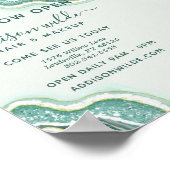 Glitzer Agate Geode Business für aquamarine und Go Poster (Ecke)