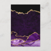 Glitzer Agate Honeymoon Fund für lila und Gold-Imi Begleitkarte (Rückseite)