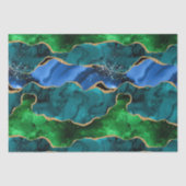 Glitzer Agate, Imitat für blaue und grüne Pfauenbä Seidenpapier (Vorderseite)