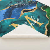 Glitzer Agate, Imitat für blaue und grüne Pfauenbä Sherpadecke (3/4)