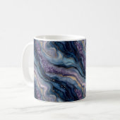 Glitzer Agate Lila Blue Coffee Tasse (Vorderseite Links)