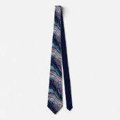Glitzer Agate Lila Blue Neck Tie Krawatte (Vorderseite)