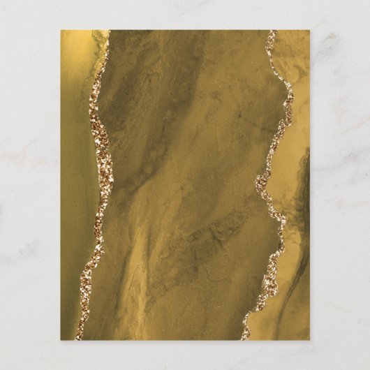 Glitzer Agate Makeup Artist Salon Flyer (Hinten)