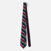Glitzer Agate Pink Cyan Neck Tie Krawatte (Vorderseite)