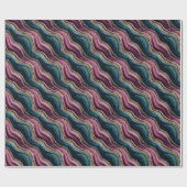 Glitzer Agate Pink Cyan Wrapping Paper Roll Geschenkpapier (Flach)