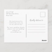 Glitzer Agate Save the Date für aquamarine und Sil Postkarte (Rückseite)