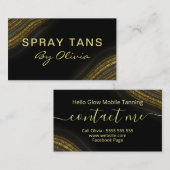 Glitzer Agate Spray Tanning Service Visitenkarte (Vorne/Hinten)