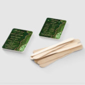 Glitzer Agate Wedding Program für Green und Gold I Fächer (Non-assembled)