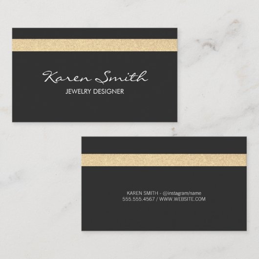 Glitzer-Akzent Visitenkarte (Vorne/Hinten)