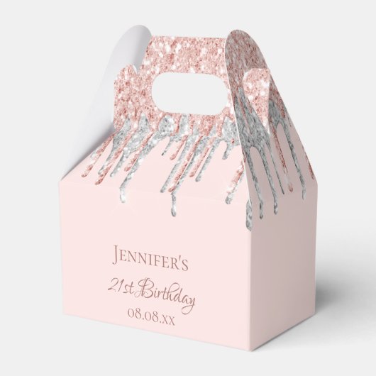 Glitzer am Geburtstag Geschenkschachtel (Rückseite)