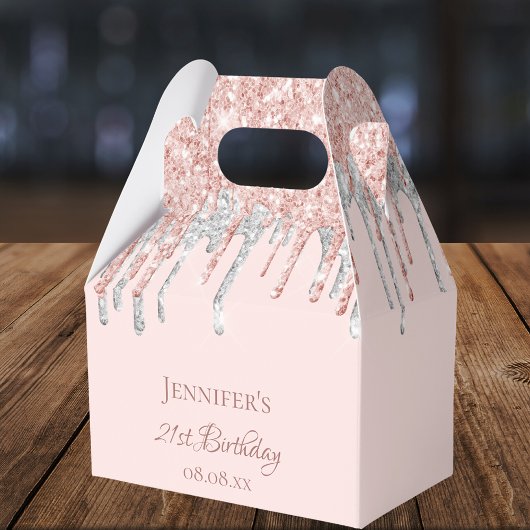 Glitzer am Geburtstag Geschenkschachtel